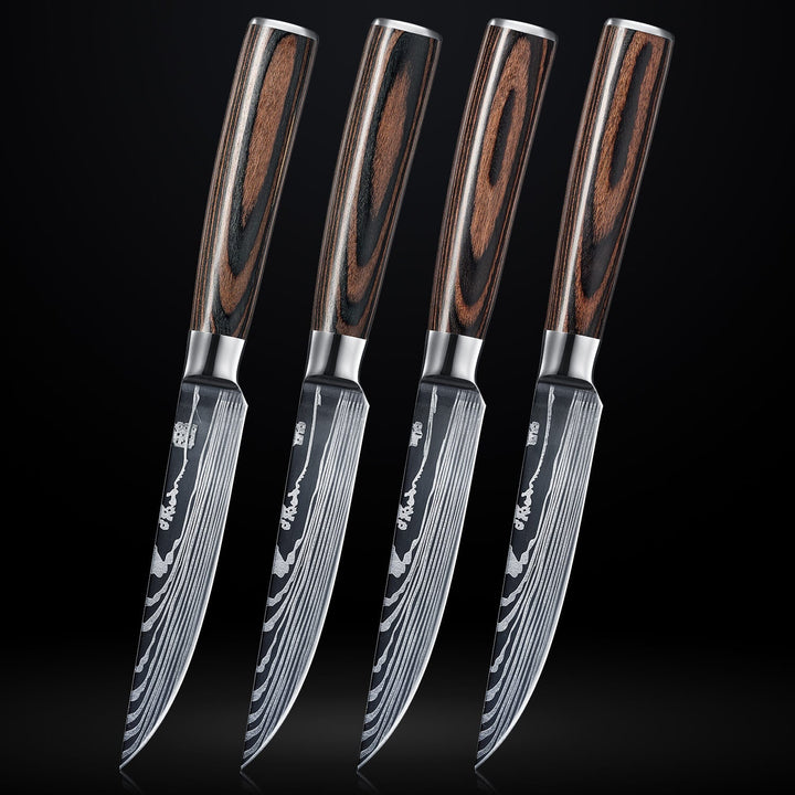 JUEGO DE CUCHILLOS DE CARNE IMPERIAL – MANGO DE MADERA PAKKA