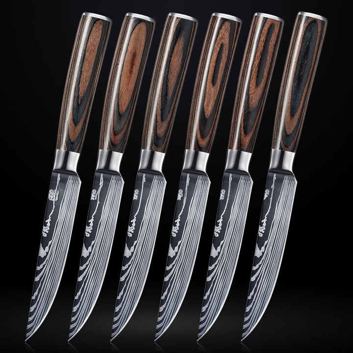 JUEGO DE CUCHILLOS DE CARNE IMPERIAL – MANGO DE MADERA PAKKA