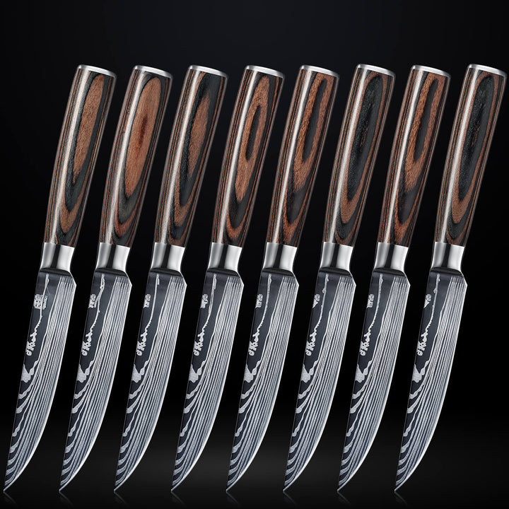JUEGO DE CUCHILLOS DE CARNE IMPERIAL – MANGO DE MADERA PAKKA