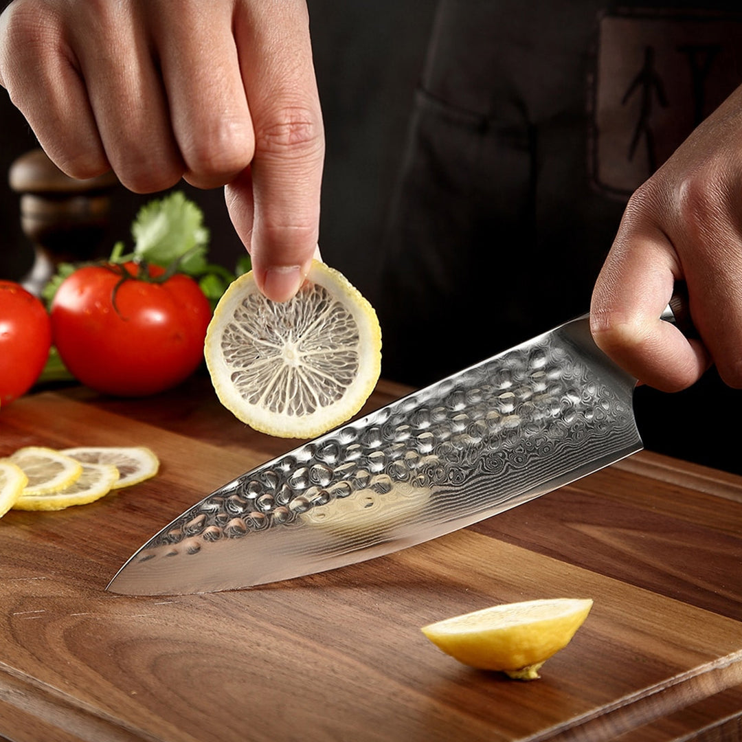Cuchillo de cocina Mahogany Red 20 cm – elegancia natural para cada cocina