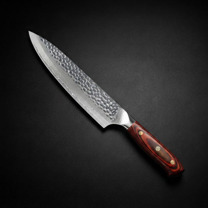 Cuchillo de cocina Mahogany Red 20 cm – elegancia natural para cada cocina