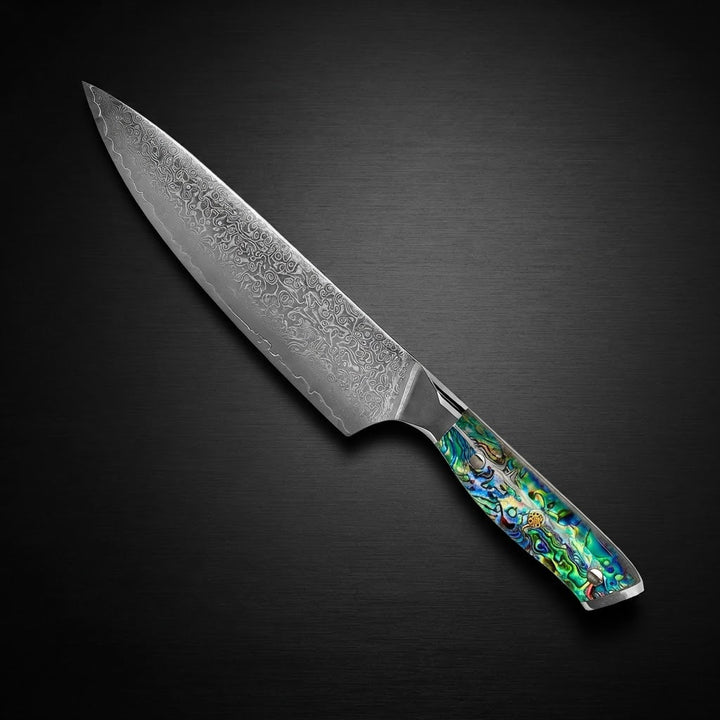 Cuchillo de cocina de damasco Mother of Pearl Jewels 20 cm