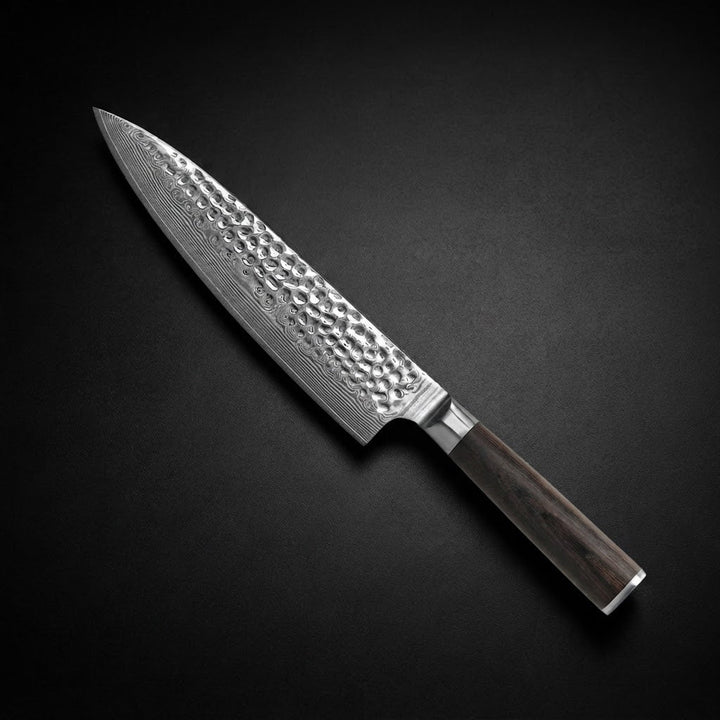 Cuchillo de cocina Hammered Damascus BR 20 cm – procesamiento preciso para cada cocina