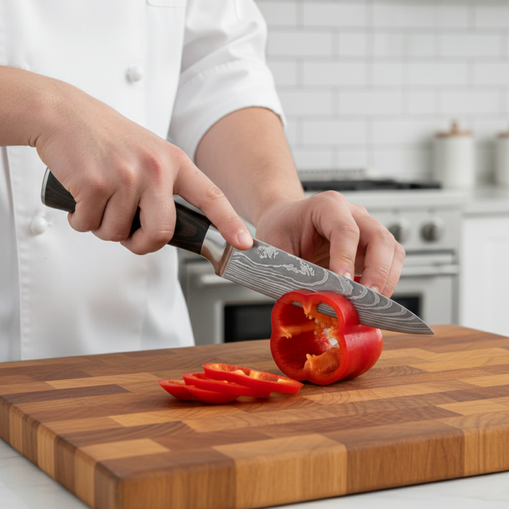 Cuchillo Premium – Hoja de Damasco de 8 CM para corte preciso
