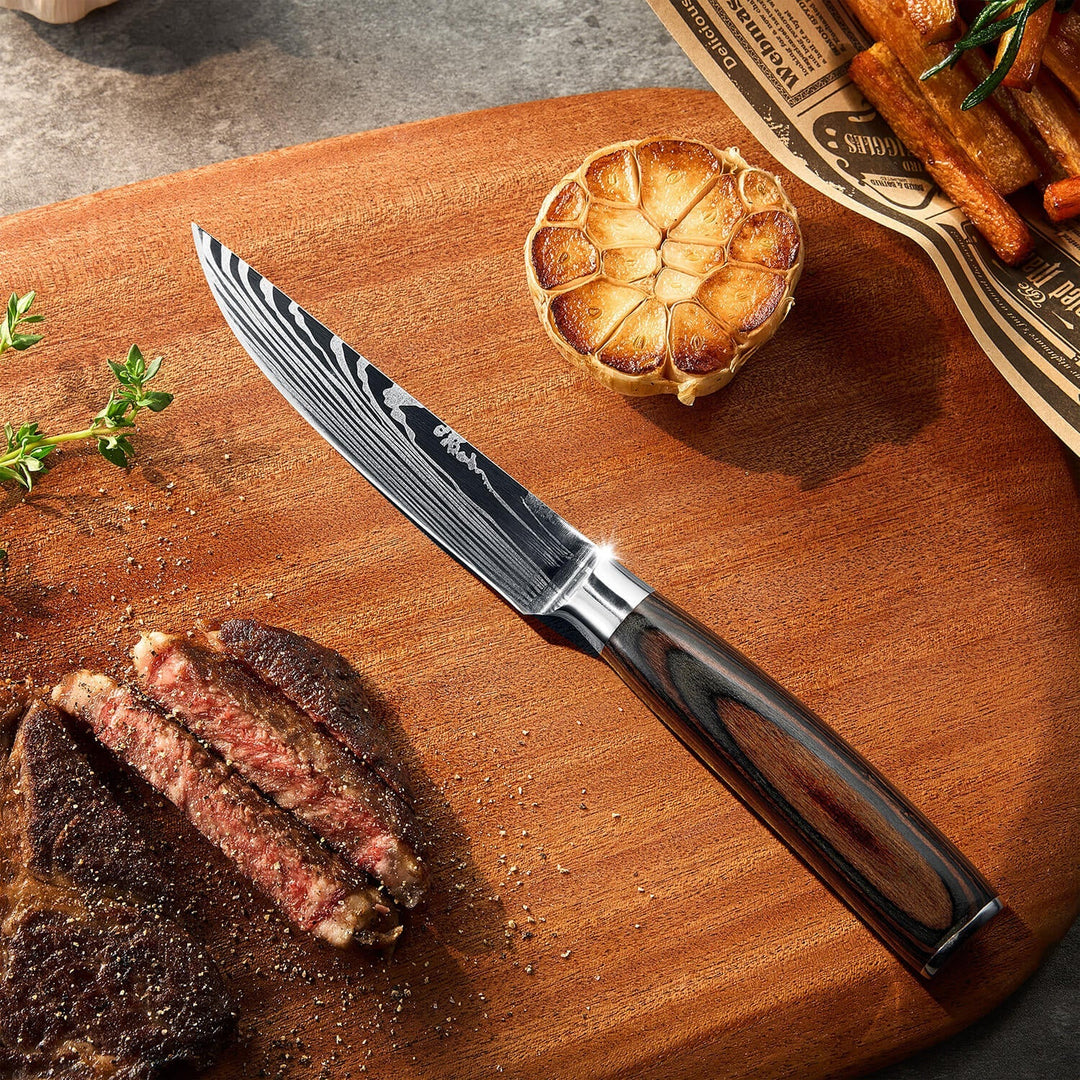 JUEGO DE CUCHILLOS DE CARNE IMPERIAL – MANGO DE MADERA PAKKA