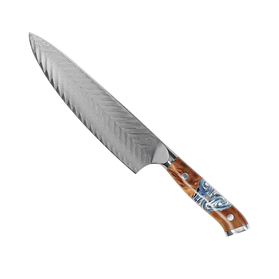 Cuchillo de cocina Eclipse Series Damascus 20 cm – perfección en cada detalle