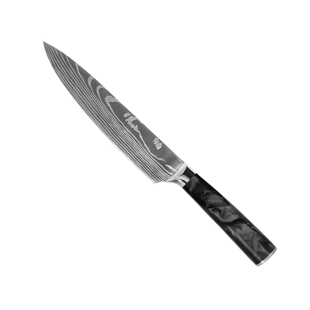 Cuchillo de chef Damasco 20 cm – Mango de epoxi Onyx