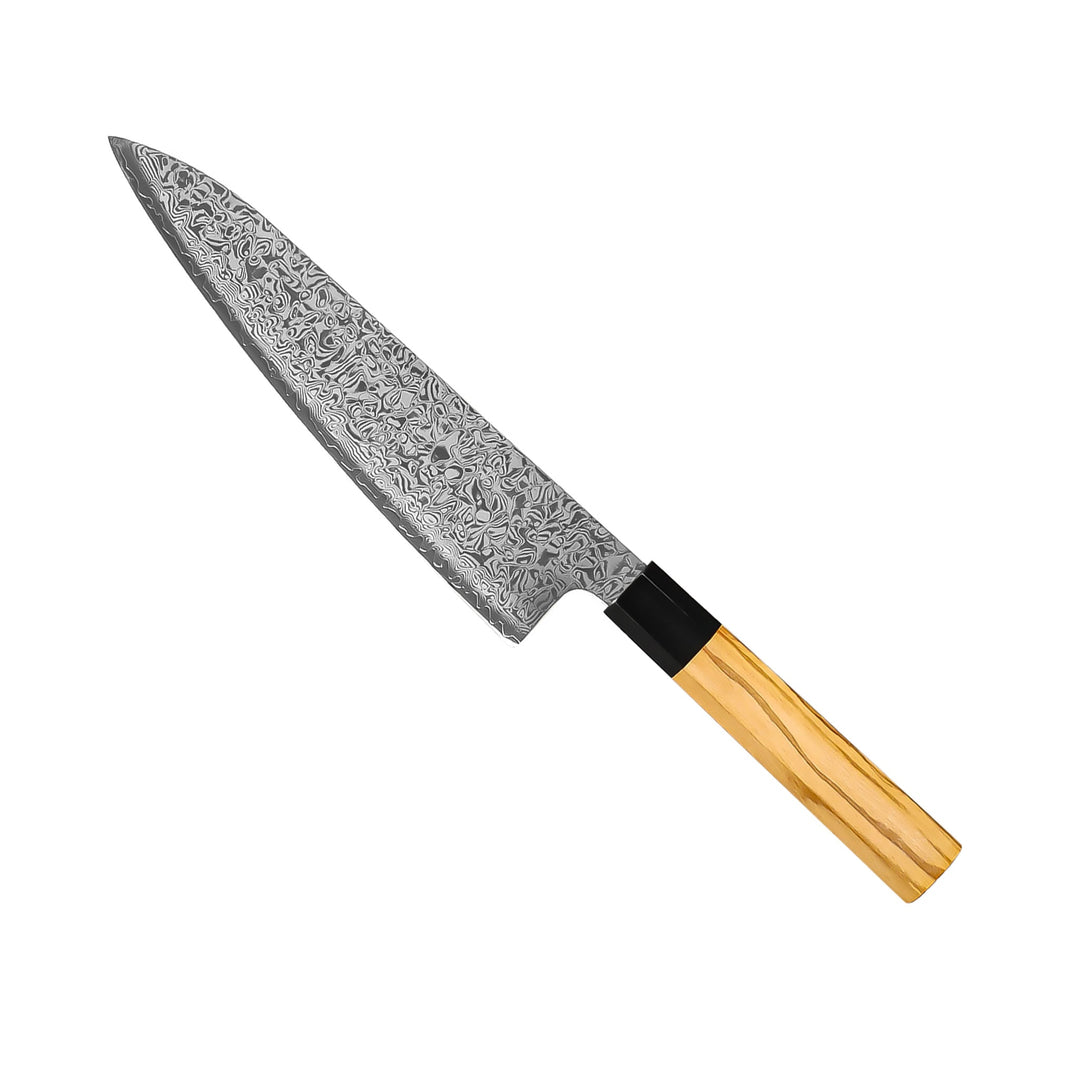 Cuchillo de cocina Takumi Kaza Damascus 20 cm – artesanía japonesa para tu cocina