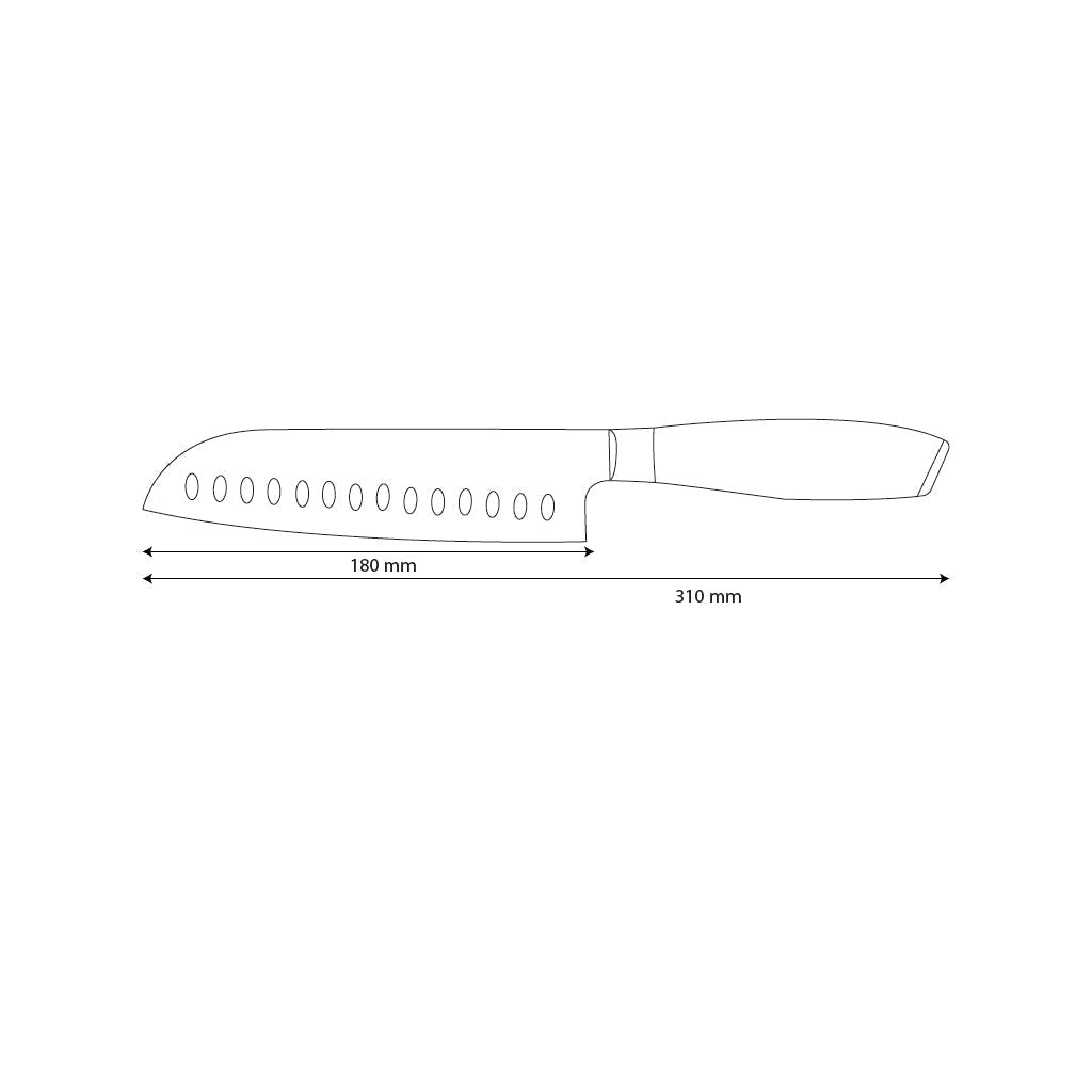 Cuchillo Santoku con hoja universal de 18 cm