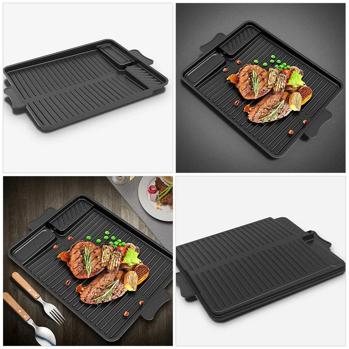 Placa de parrilla coreana con superficie antiadherente