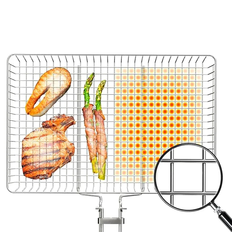 Cesta para asar de acero inoxidable, con mango