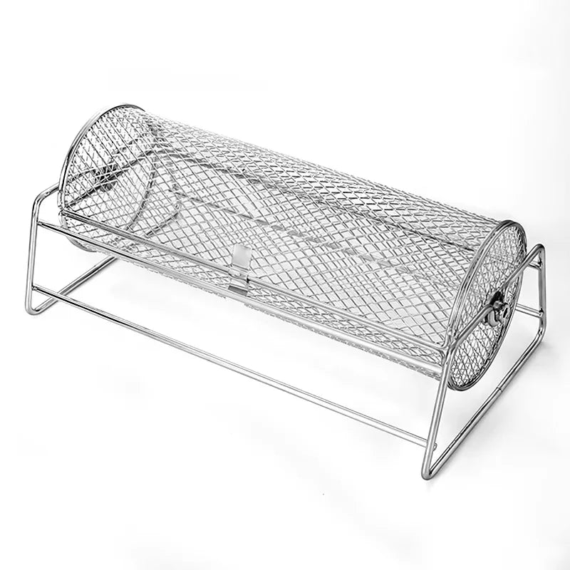 Cesta de parrilla rotativa de acero inoxidable
