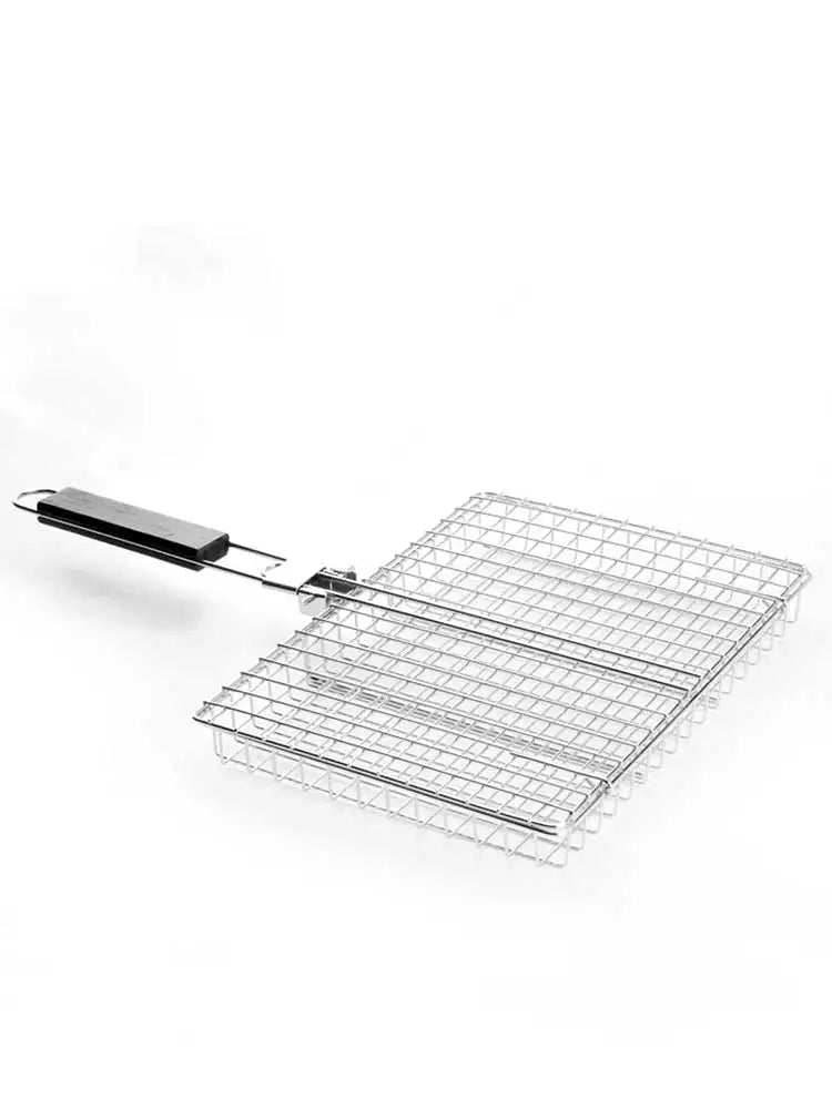 Cesta para asar de acero inoxidable, con mango