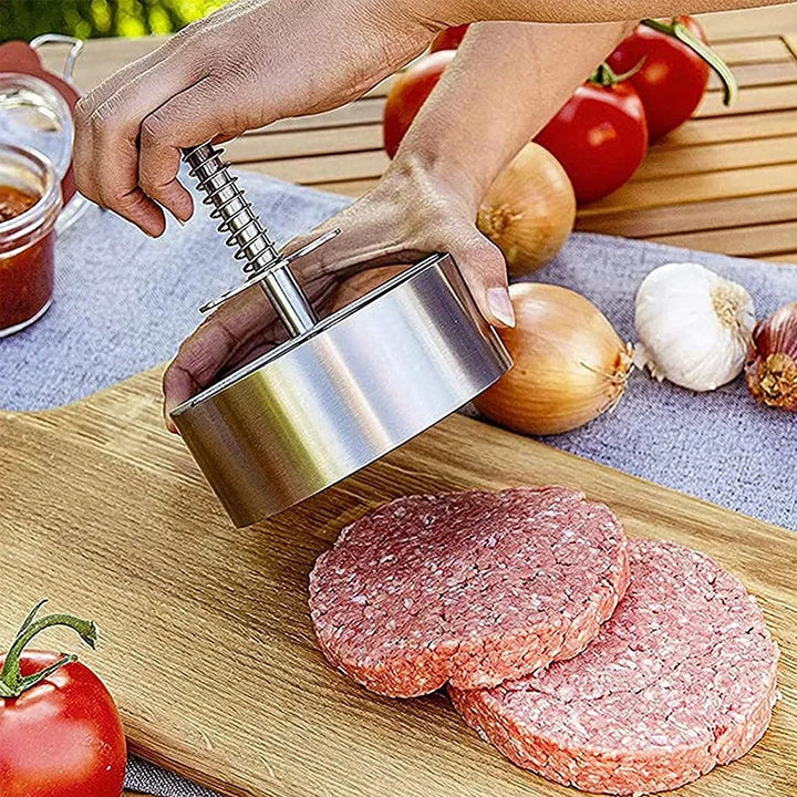 Prensa para hamburguesas de acero inoxidable premium