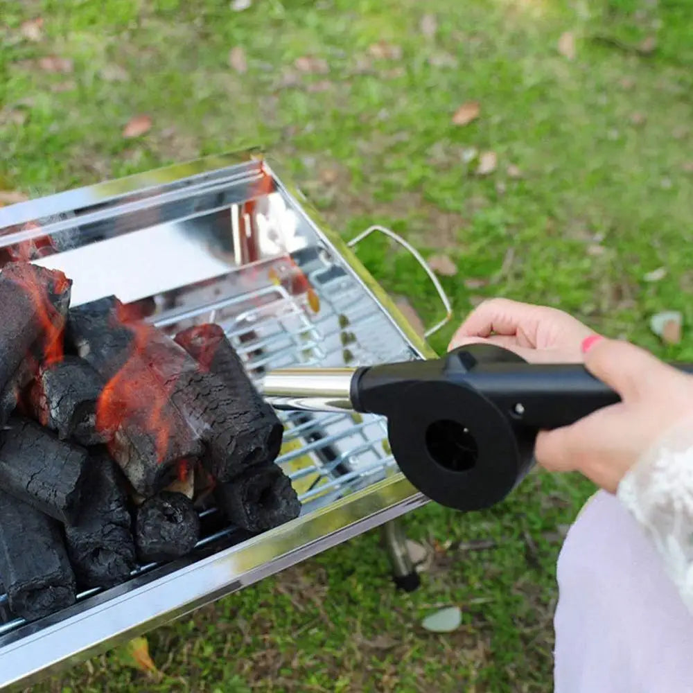 Ventilador manual para fuego con manivela, para asados y fogatas