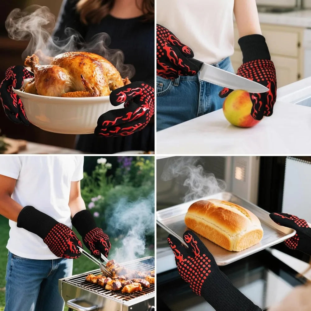 Guantes resistentes al calor para parrilla, calidad premium