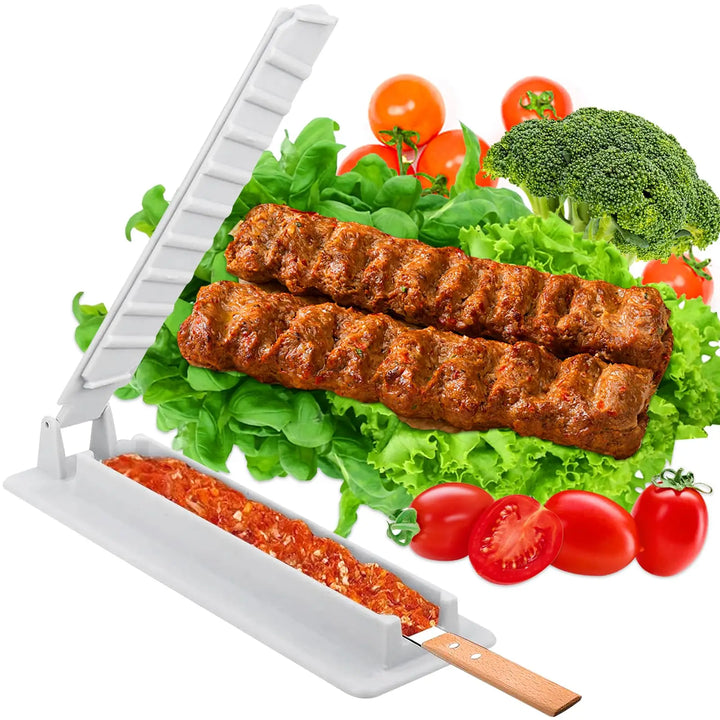Molde para brochetas de carne, desechable para parrilla