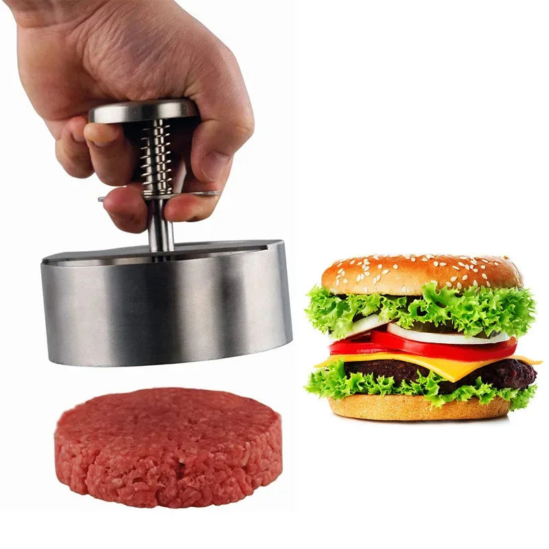 Prensa para hamburguesas de acero inoxidable premium