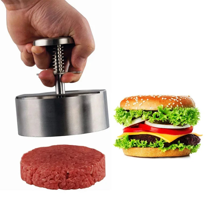 Prensa para hamburguesas de acero inoxidable premium