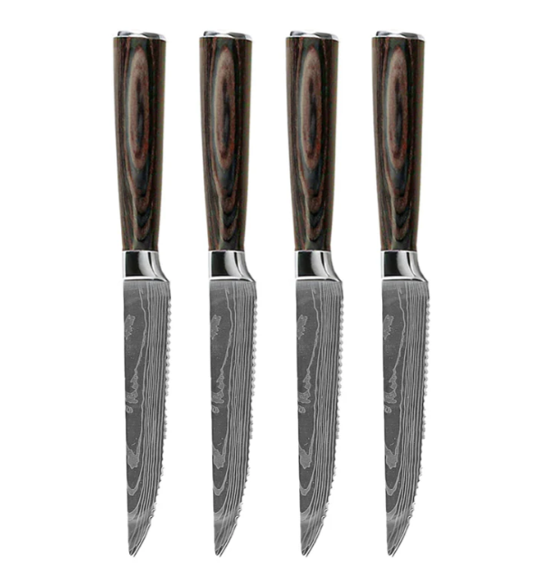 JUEGO DE CUCHILLOS DE CARNE IMPERIAL – MANGO DE MADERA PAKKA