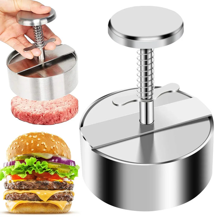 Prensa para hamburguesas de acero inoxidable premium
