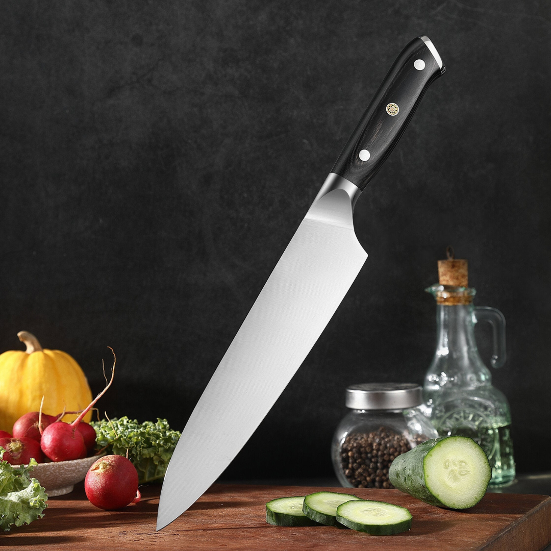 Cuchillo de chef japonés forjado a mano – hoja precisa de 20 cm