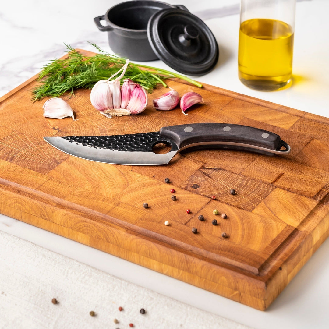 Cuchillo de cocina Gladiator con funda de 20 cm – edición negra