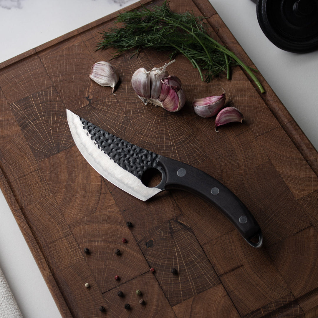 Cuchillo de cocina Gladiator con funda de 20 cm – edición negra