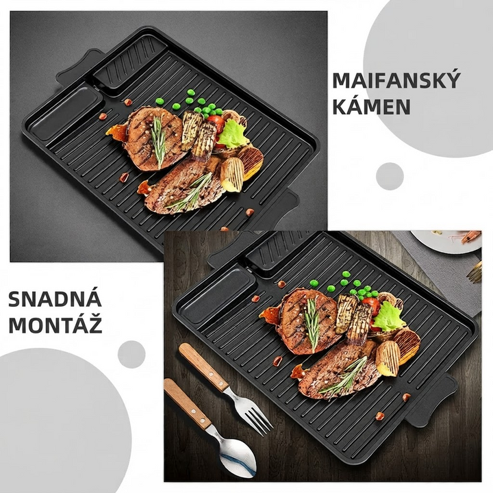 Placa de parrilla coreana con superficie antiadherente