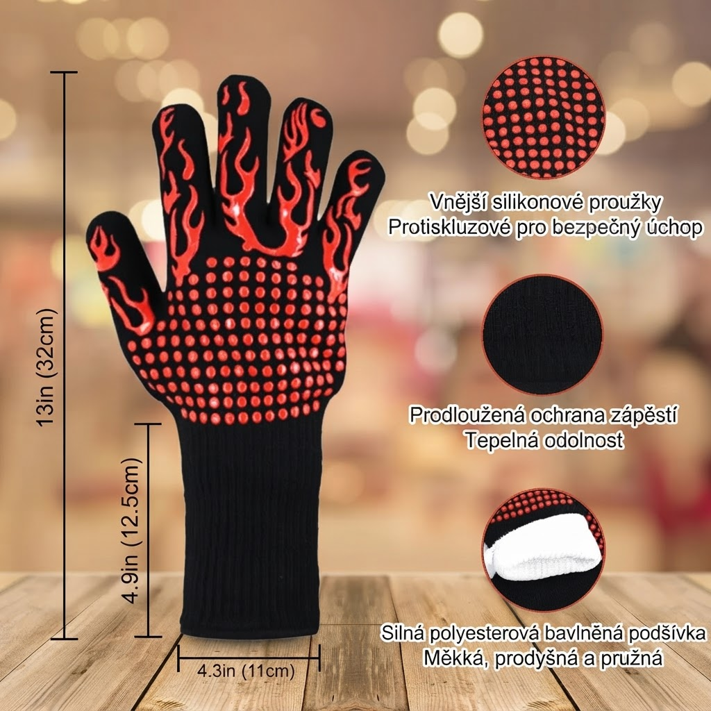 Guantes resistentes al calor para parrilla, calidad premium