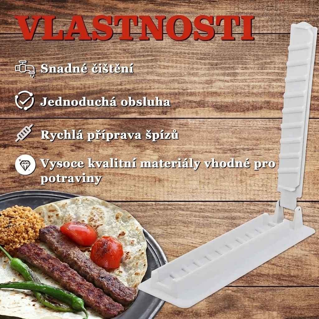 Molde para brochetas de carne, desechable para parrilla