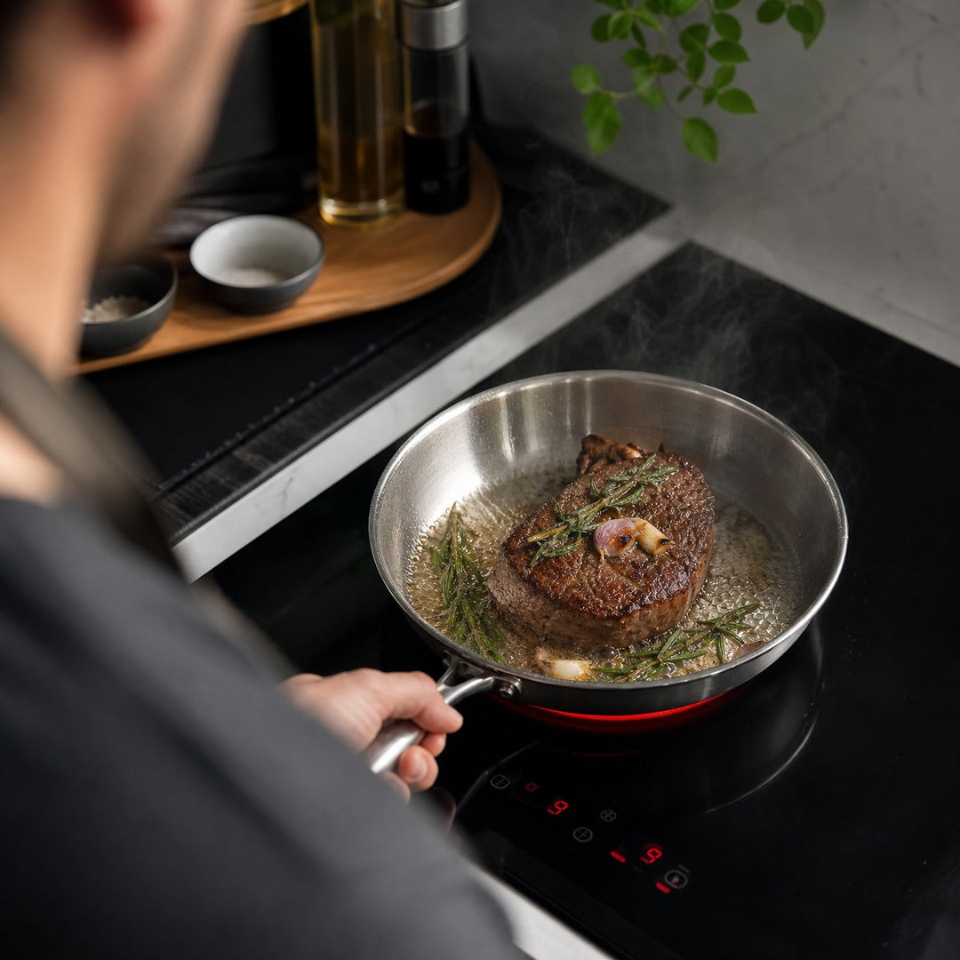 Sartén de Titanio Forjada a Mano - Set de 3 Piezas